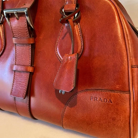 PRADA Leather Boston Bag - Picture 4 of 11
